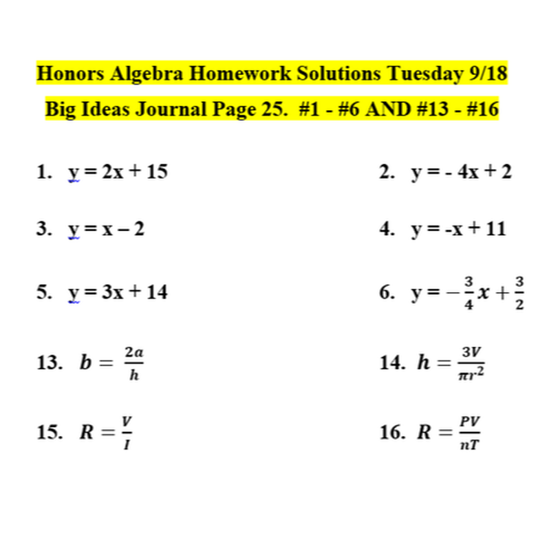 Algebra 2 Connections Homework Help. Algebra 2 core ...